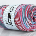 Rood|Grijs|Lichtblauw|Roze tinten Crochet Embroidery NeedleCraft HandCraft 1xgr