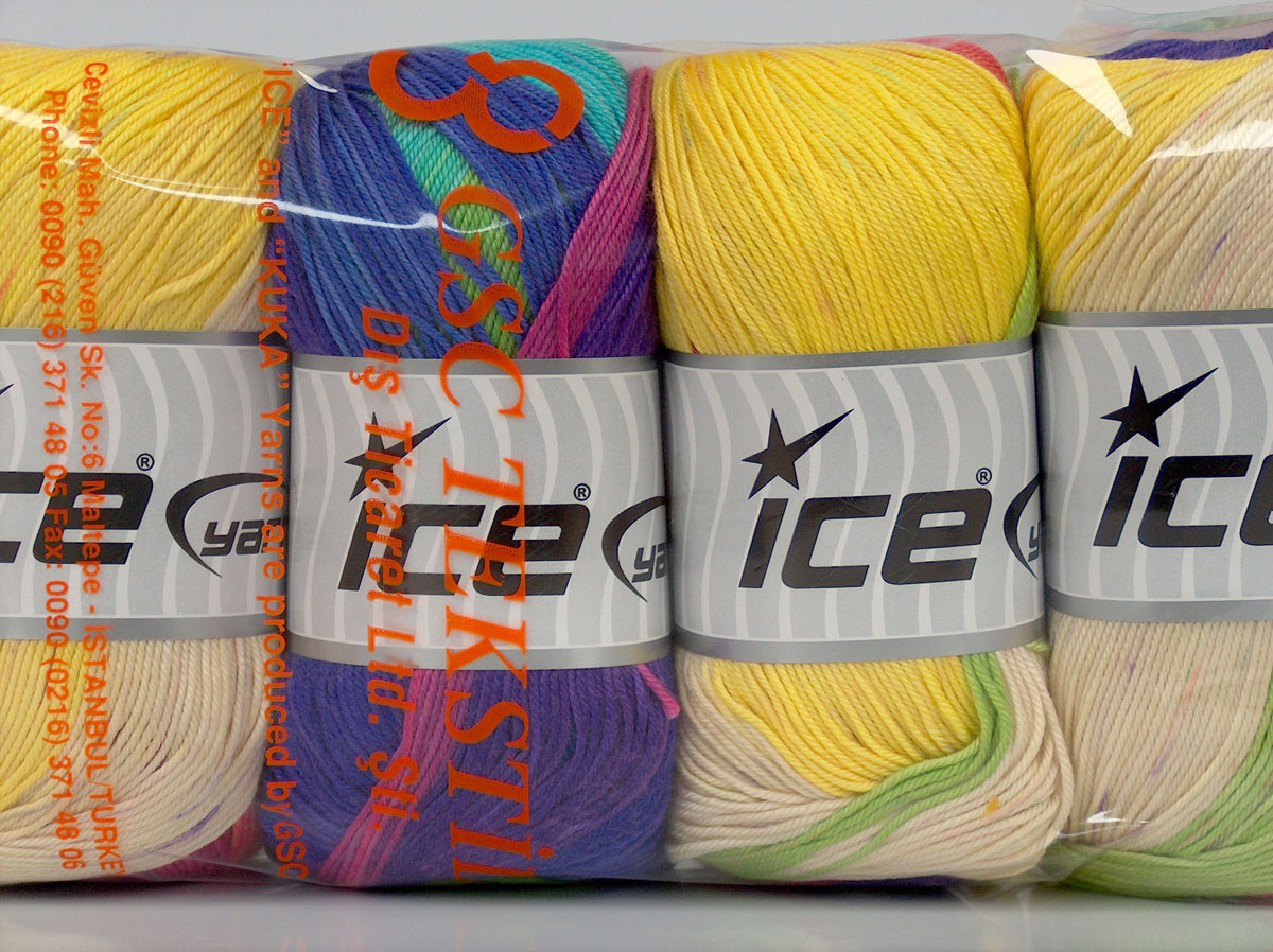 Regenboog Zelfstrepende Garens 4x100gr