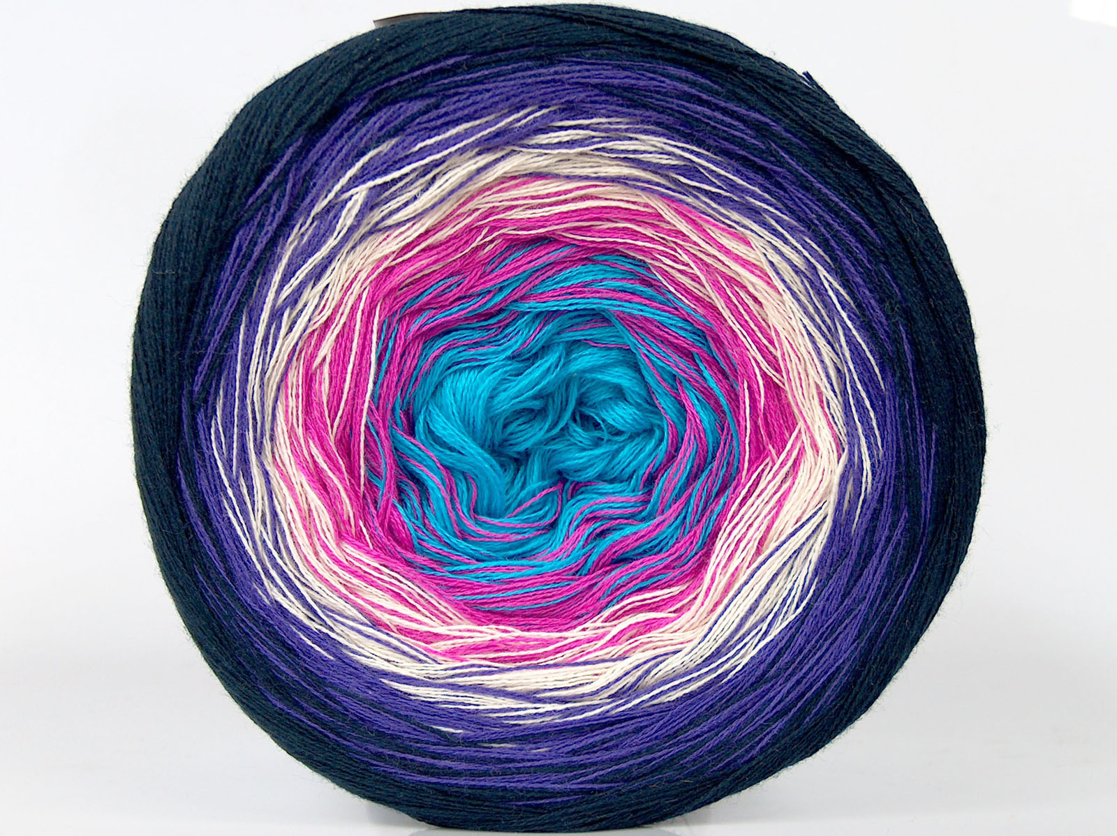 Wit|Paars|Turkoois|Marineblauw|Fuchsia Cakes Yarns 1xgr