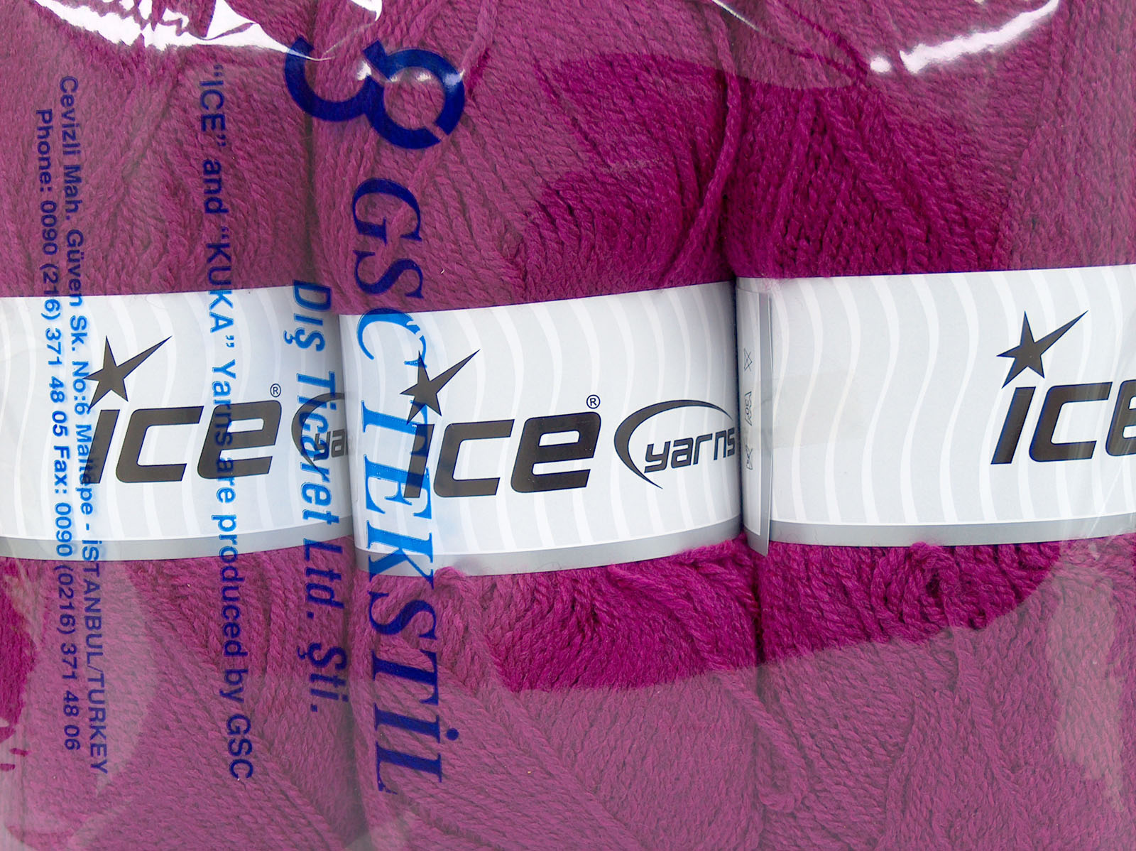 Donker Fuchsia Closeout Yarns 3x105gr