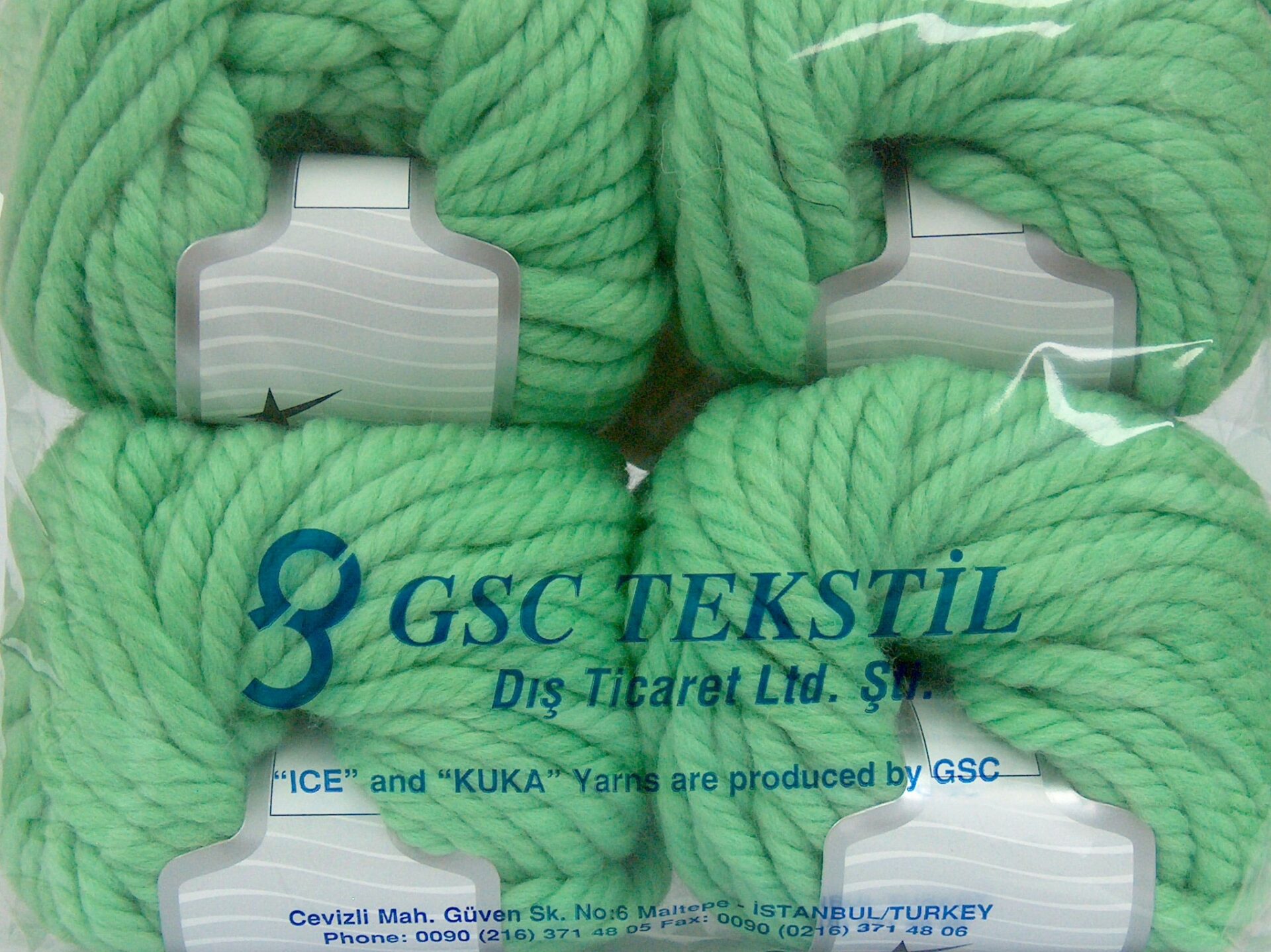 100 merino wol Licht Groen naalddikte 10-12mm