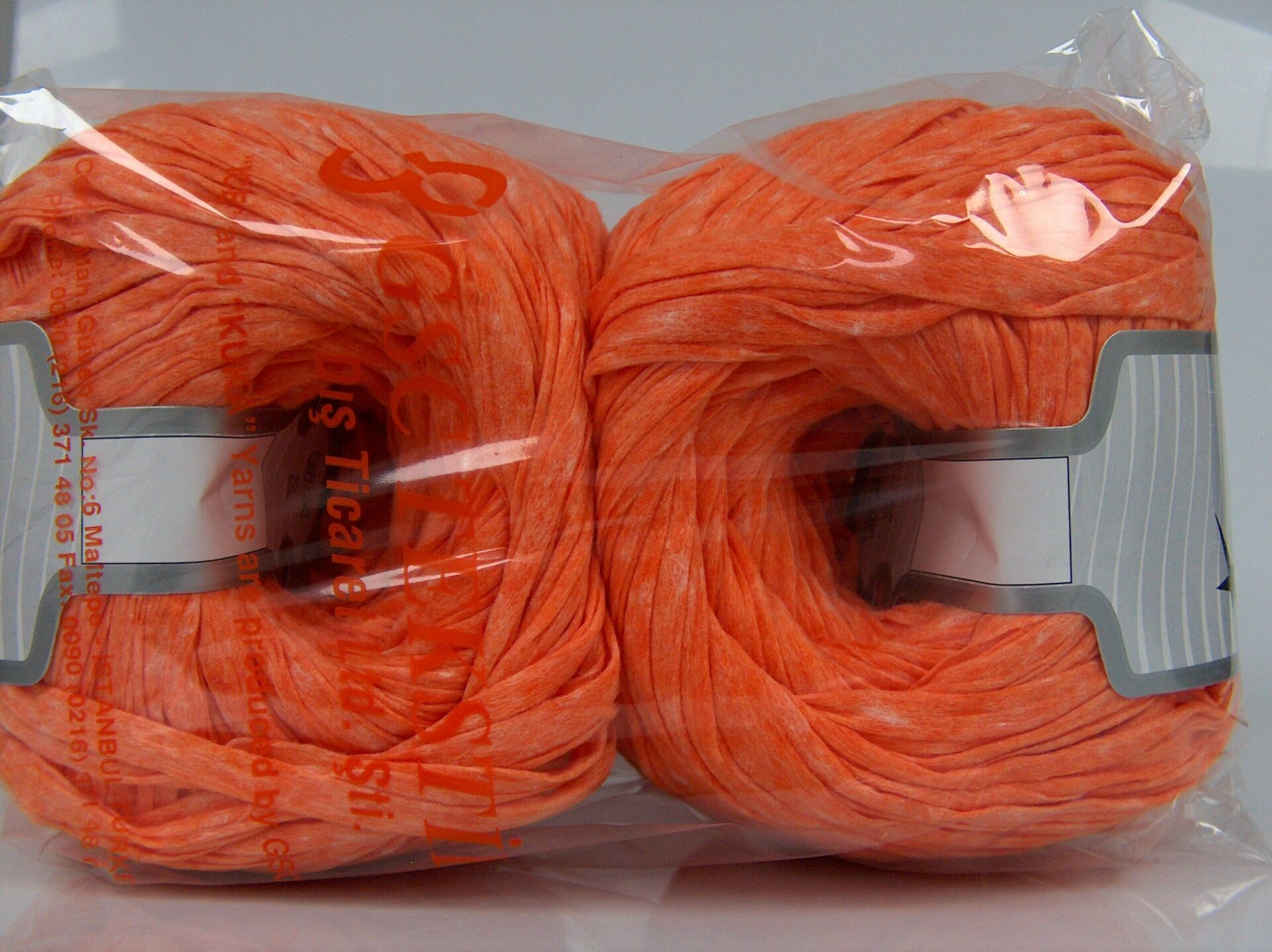 Neon oranje Crochet Embroidery NeedleCraft HandCraft 2x100gr