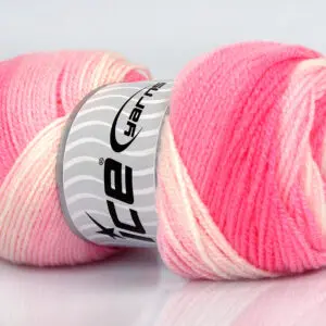 Wit|Roze tinten Baby Garens 4x100gr