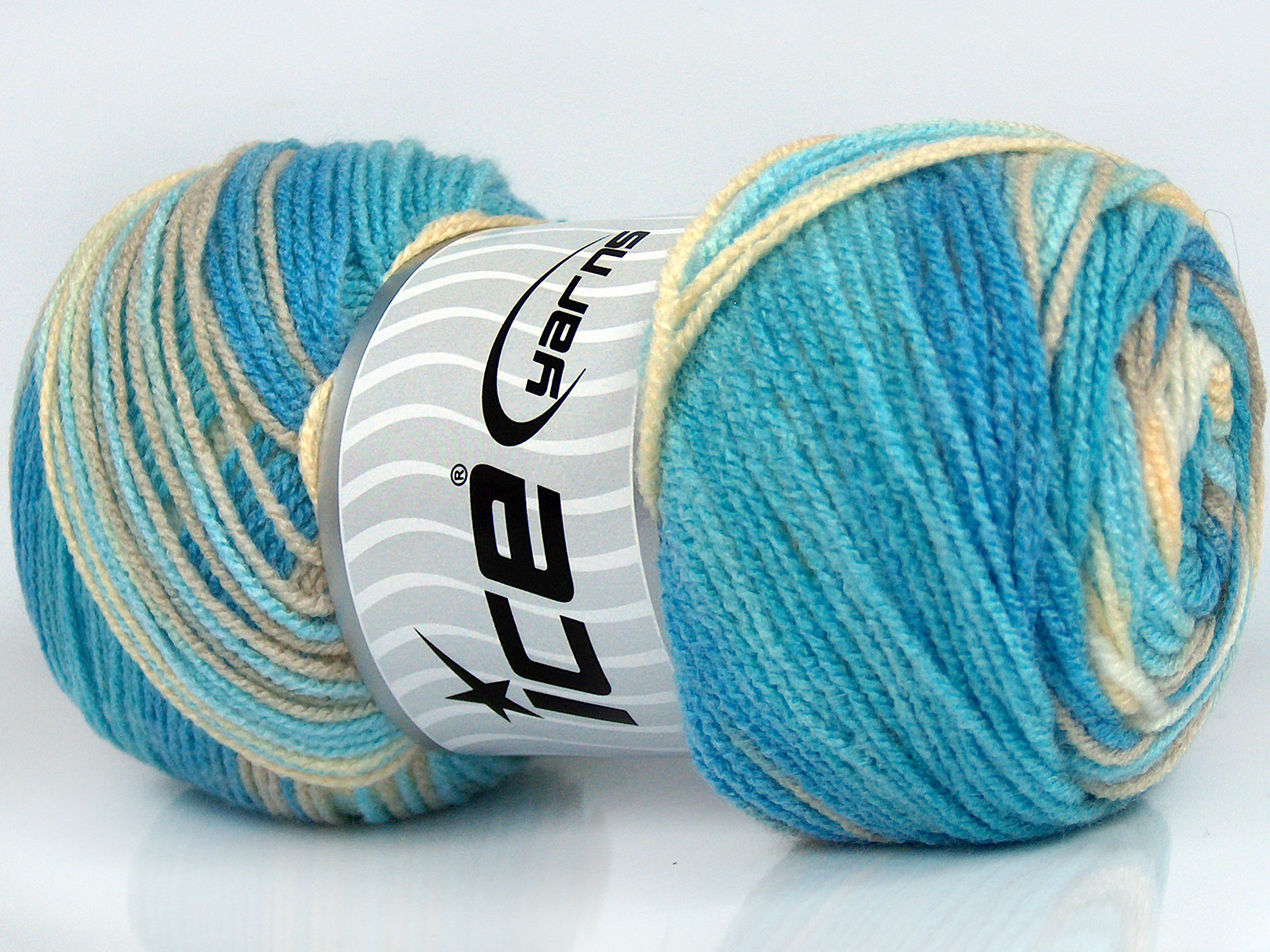 Wit|Crème|Blauw Tinten Baby Garens 4x100gr