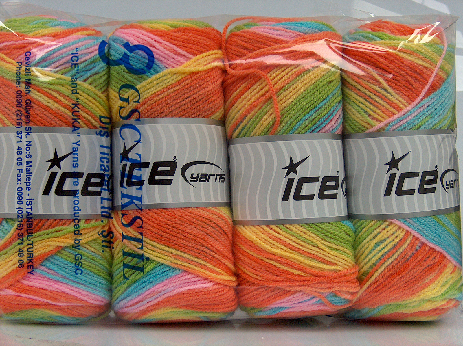 Regenboog Baby Garens 4x100gr