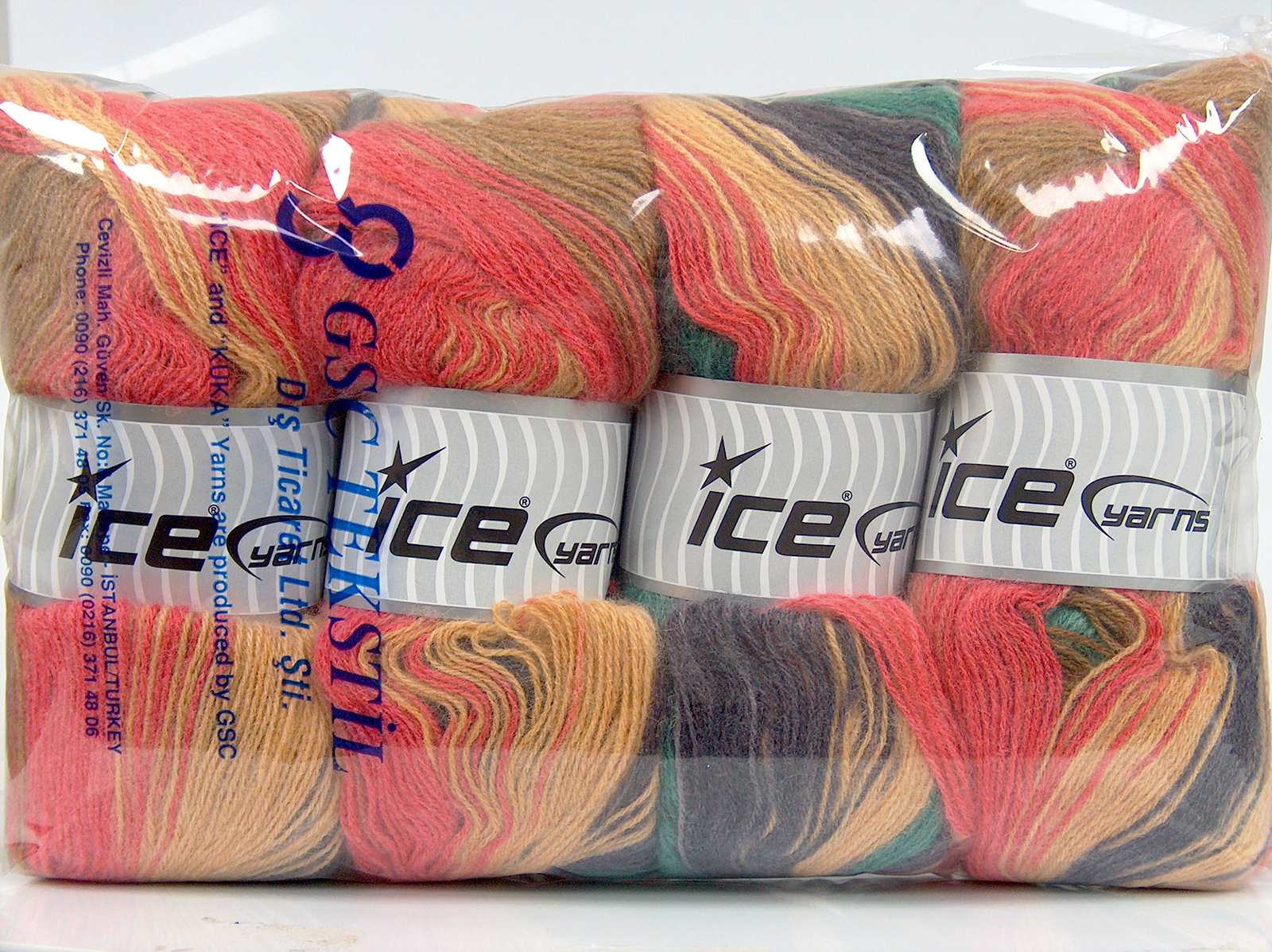 Groen|Roze|Paars|Goud|Kameel Herfst Winter Garens 4x100gr