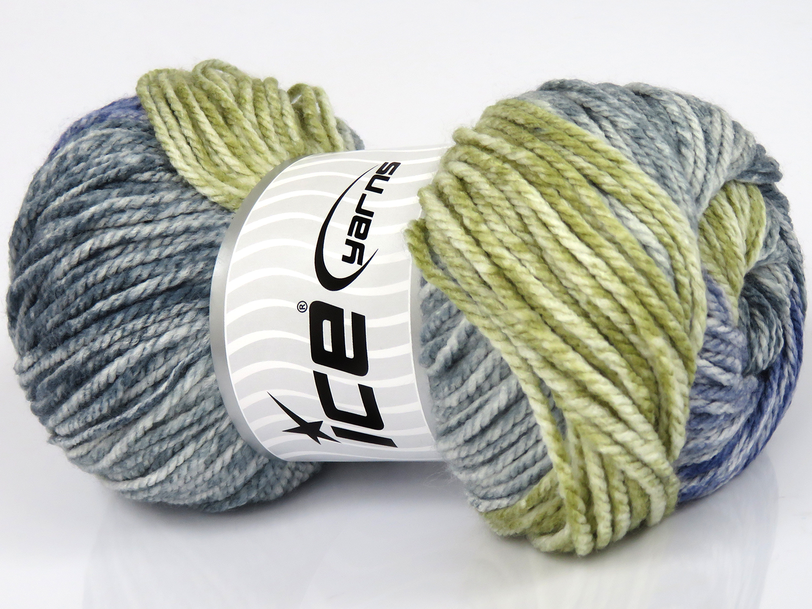 Grijs|Licht Khaki|Lavendel Zelfstrepende Garens 4x100gr