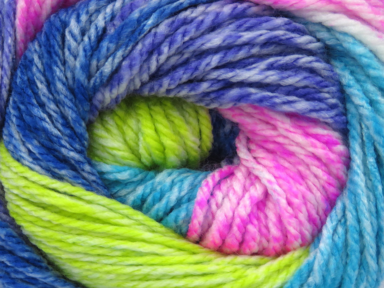 Groen|Roze|Blauw|Paars|Turkoois Zelfstrepende Garens 4x100gr