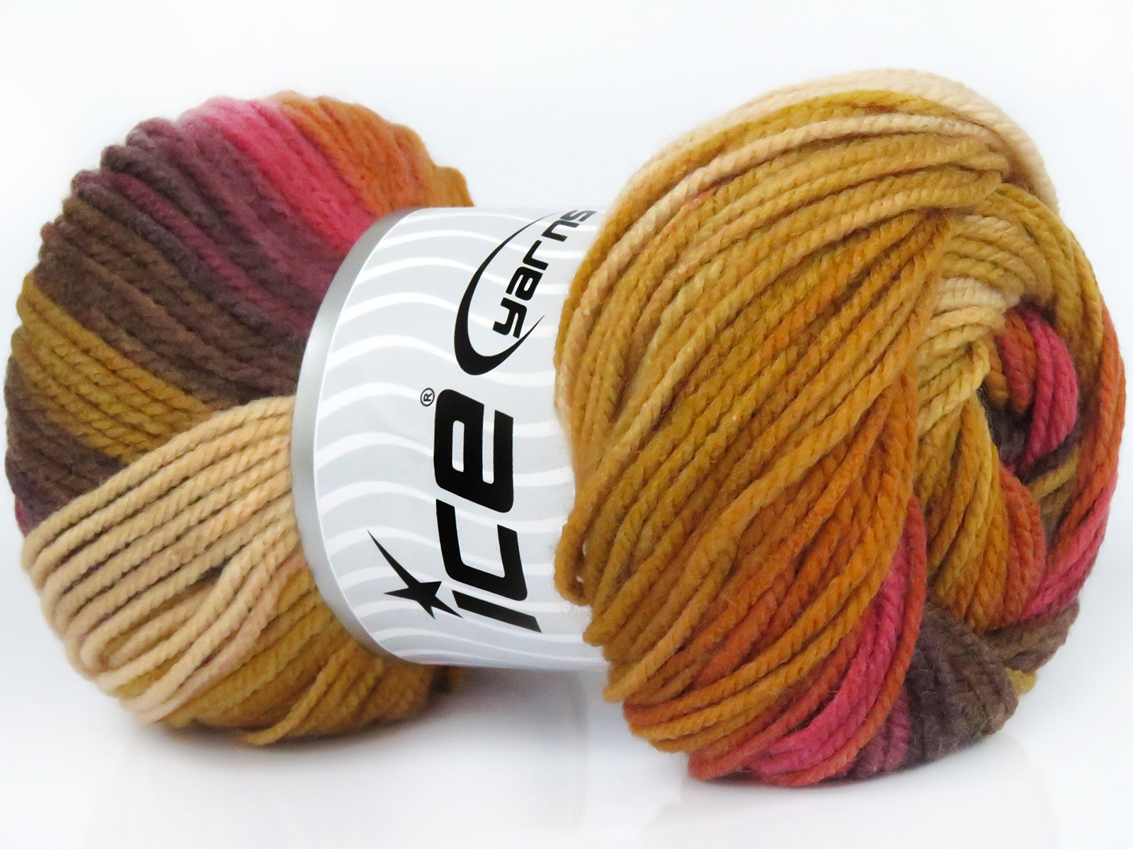 Roze|Paars|Goud|Koper Zelfstrepende Garens 4x100gr