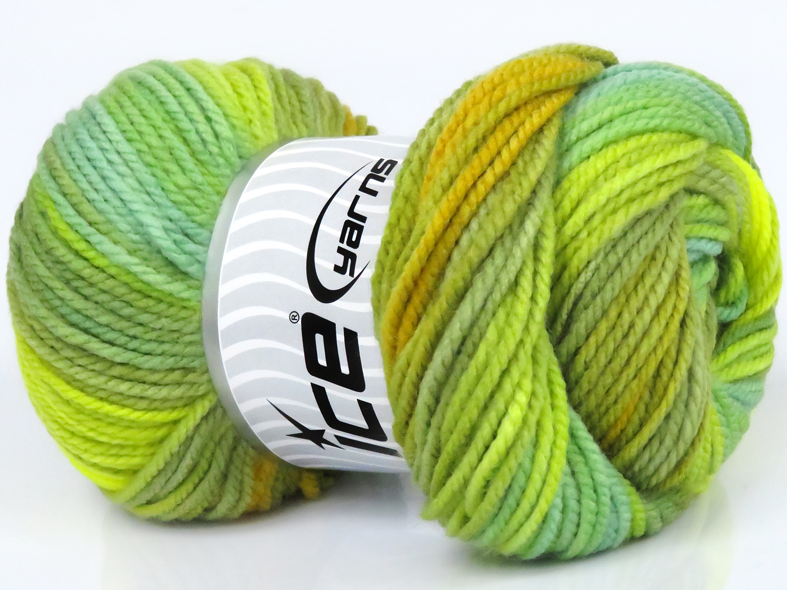 Goud|Groen Tinten Zelfstrepende Garens 4x100gr