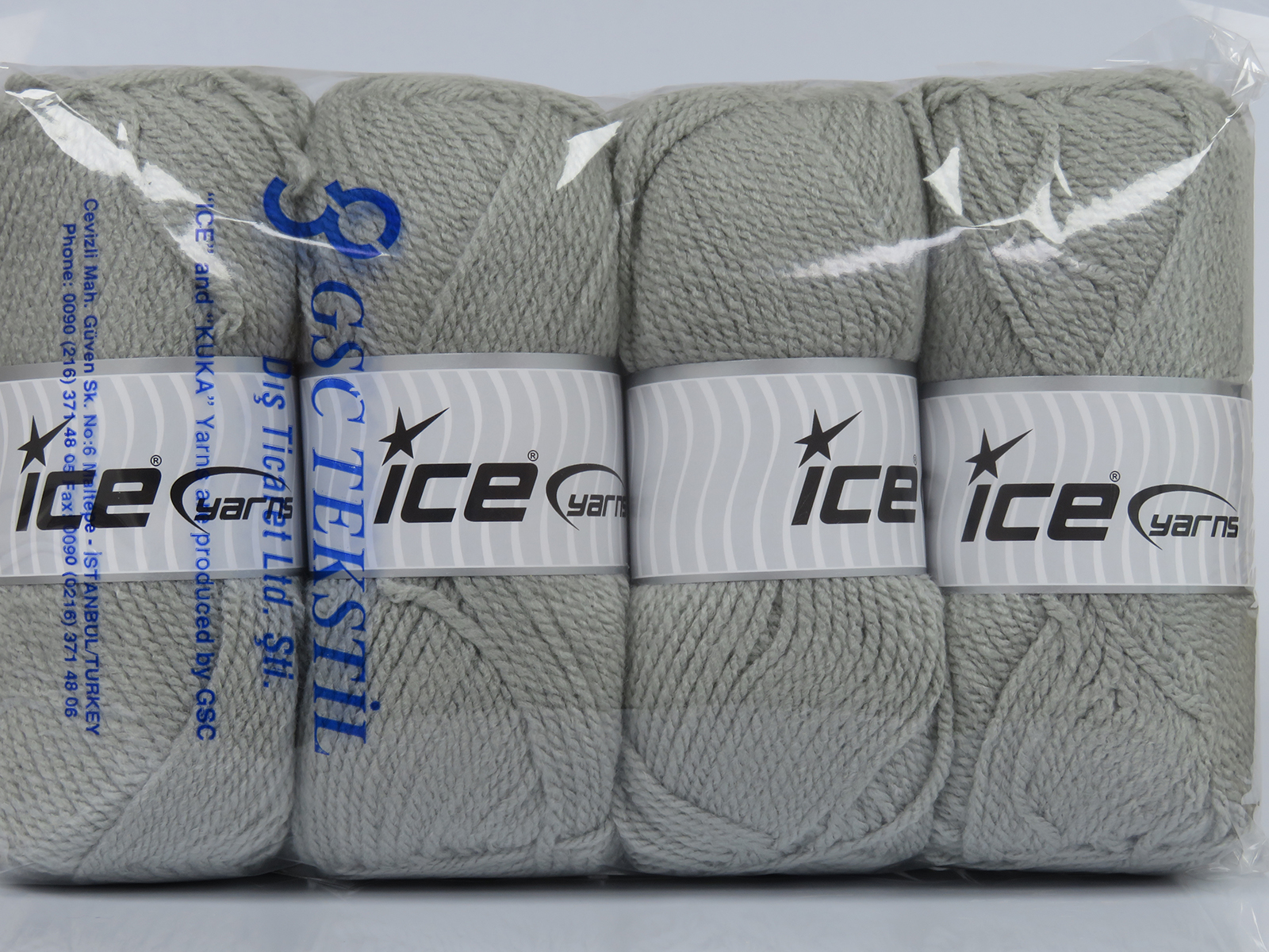 Licht Grijs Basic – Plain Yarns 4x100gr