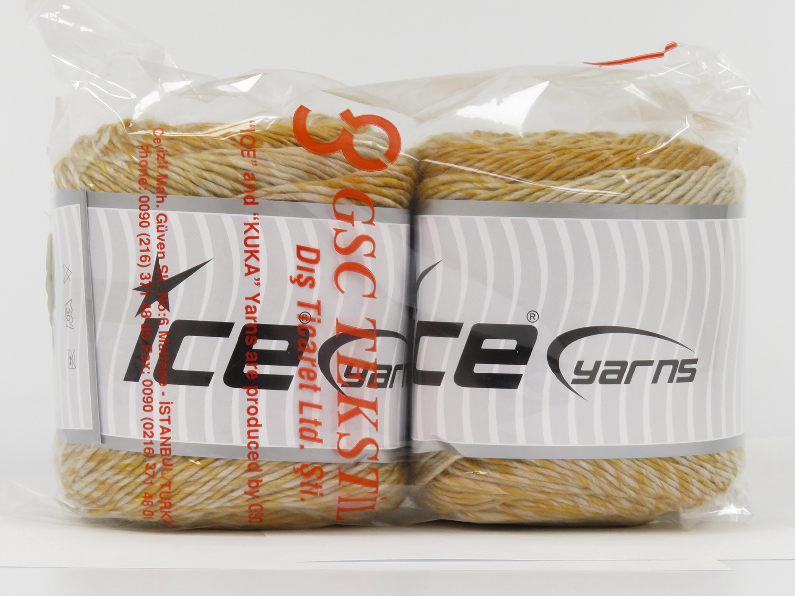 Grijs|Goud Cakes Yarns 2x150gr