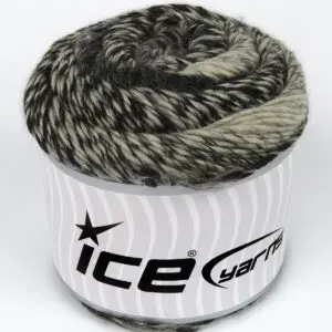 Zwart|Crème|Grijs Cakes Yarns 2x150gr