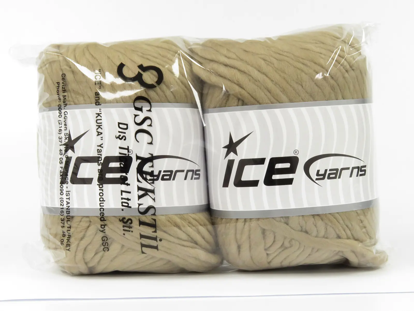 Kameel Beige 100% Wol Garen Dikke Bulky – Pakket 2x200gr Pendikte 9-10mm