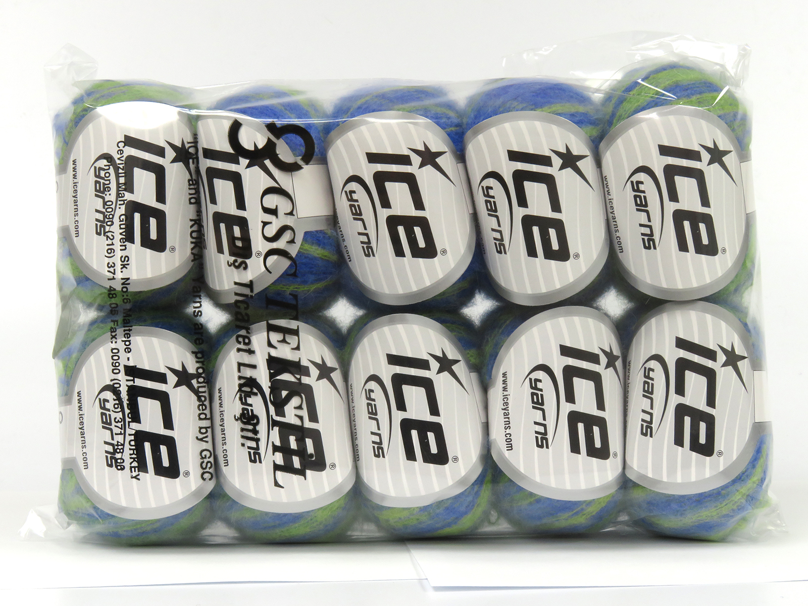 Blauw|Groen Tinten Limited Edition Luxury Yarns 10x30gr