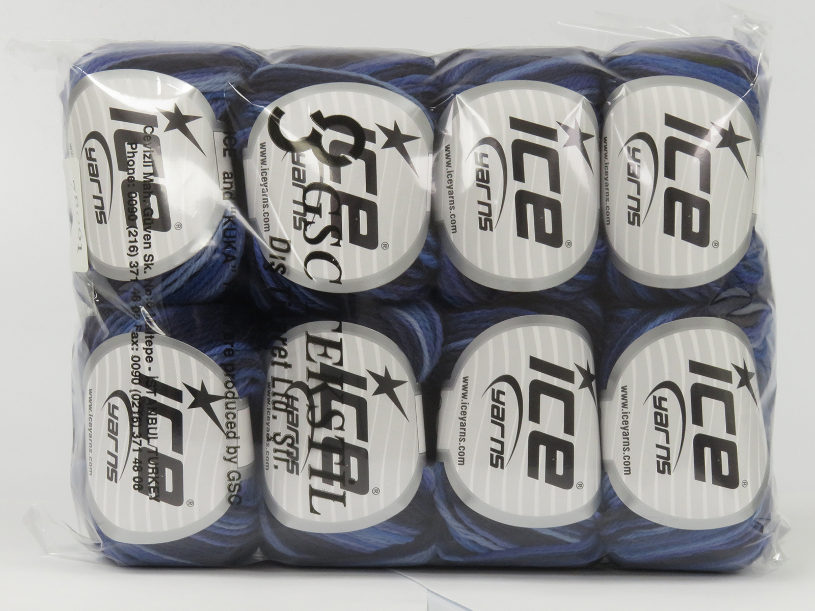Blauw|Paarse tinten Limited Edition Luxury Yarns 8x50gr