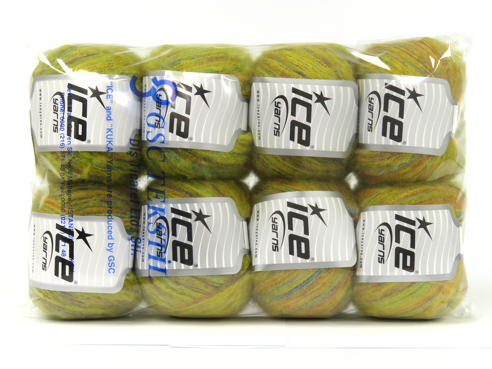 Oranje|Grijs|Groen Tinten Limited Edition Luxury Yarns 8x50gr