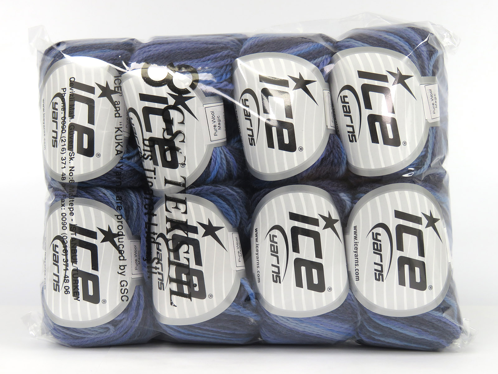 Blauw Tinten Limited Edition Luxury Yarns 8x50gr