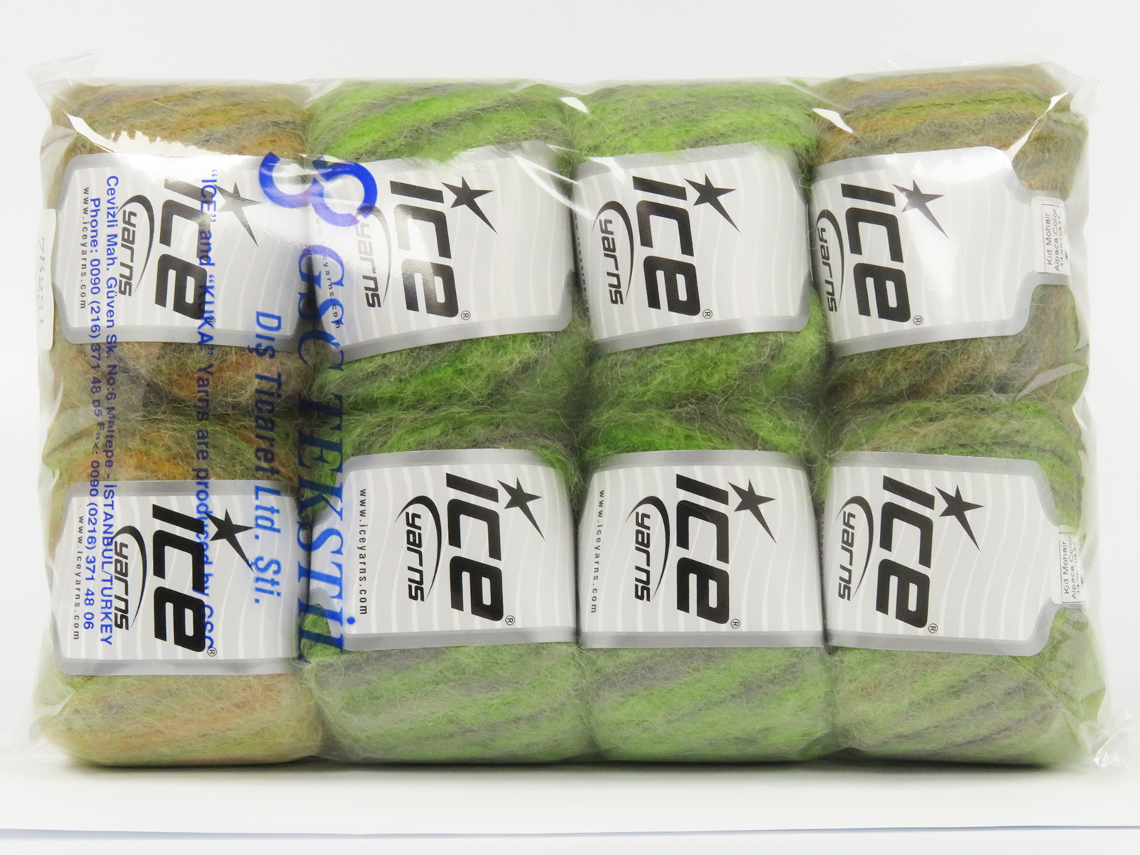Oranje|Grijs|Kameel|Groen Tinten Limited Edition Luxury Yarns 8x50gr