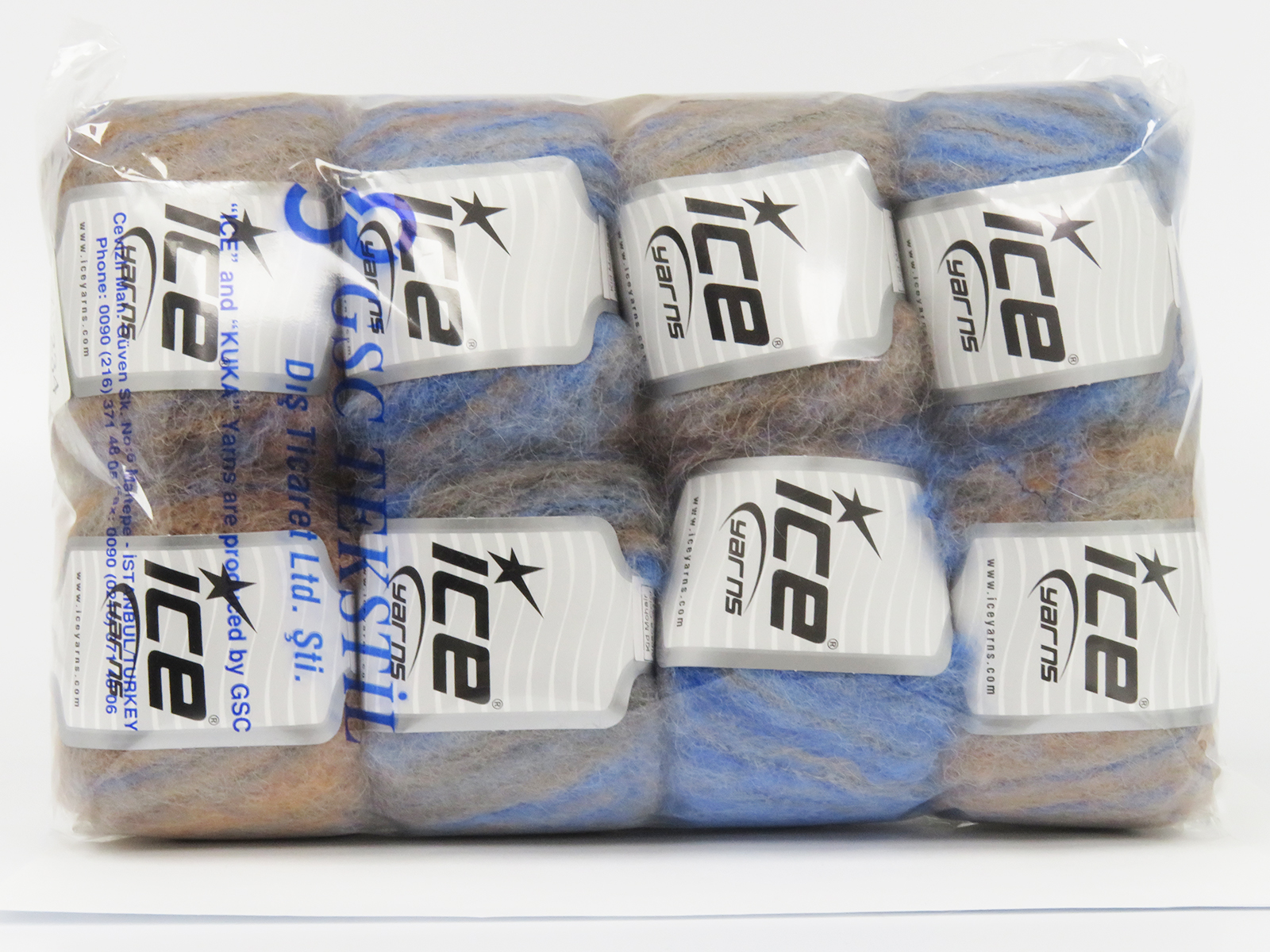 Oranje|Grijs|Kameel|Beige|Saksisch blauw Limited Edition Luxury Yarns 8x50gr