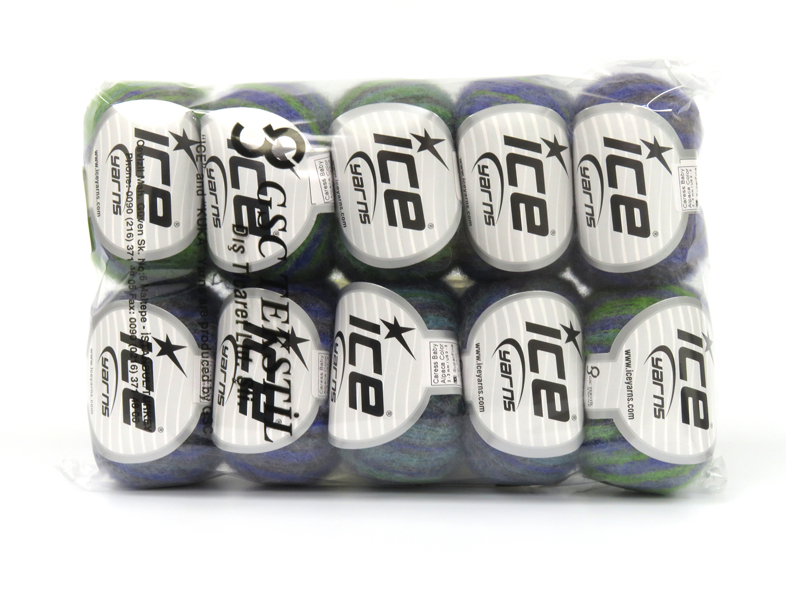 Groen|Paars|Turkoois|Grijs Limited Edition Luxury Yarns 10x30gr