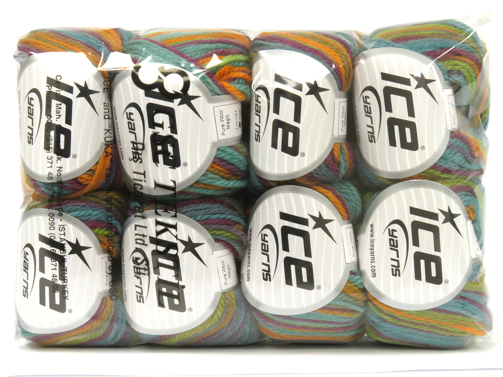 Turkoois|Bordeaux|Goud|Groen Tinten Limited Edition Luxury Yarns 8x50gr