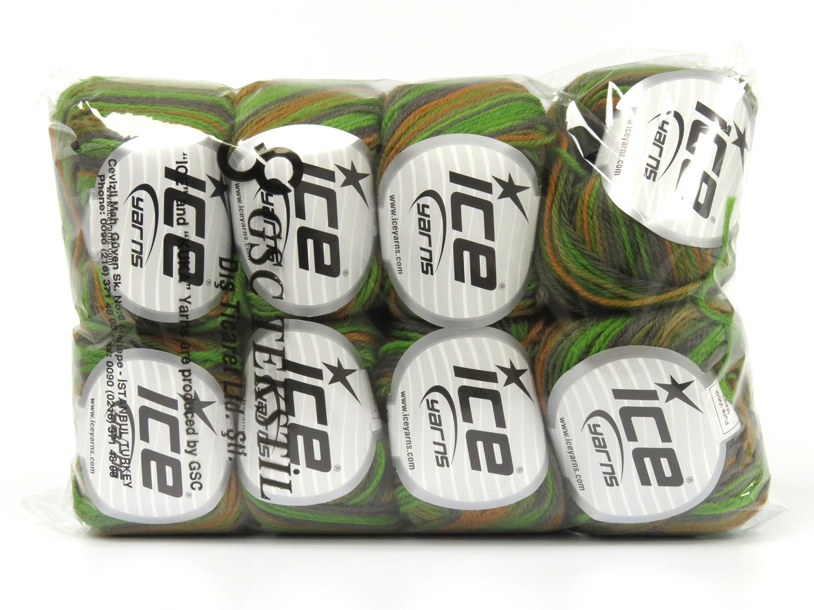 Groen|Grijs|Goud Limited Edition Luxury Yarns 8x50gr