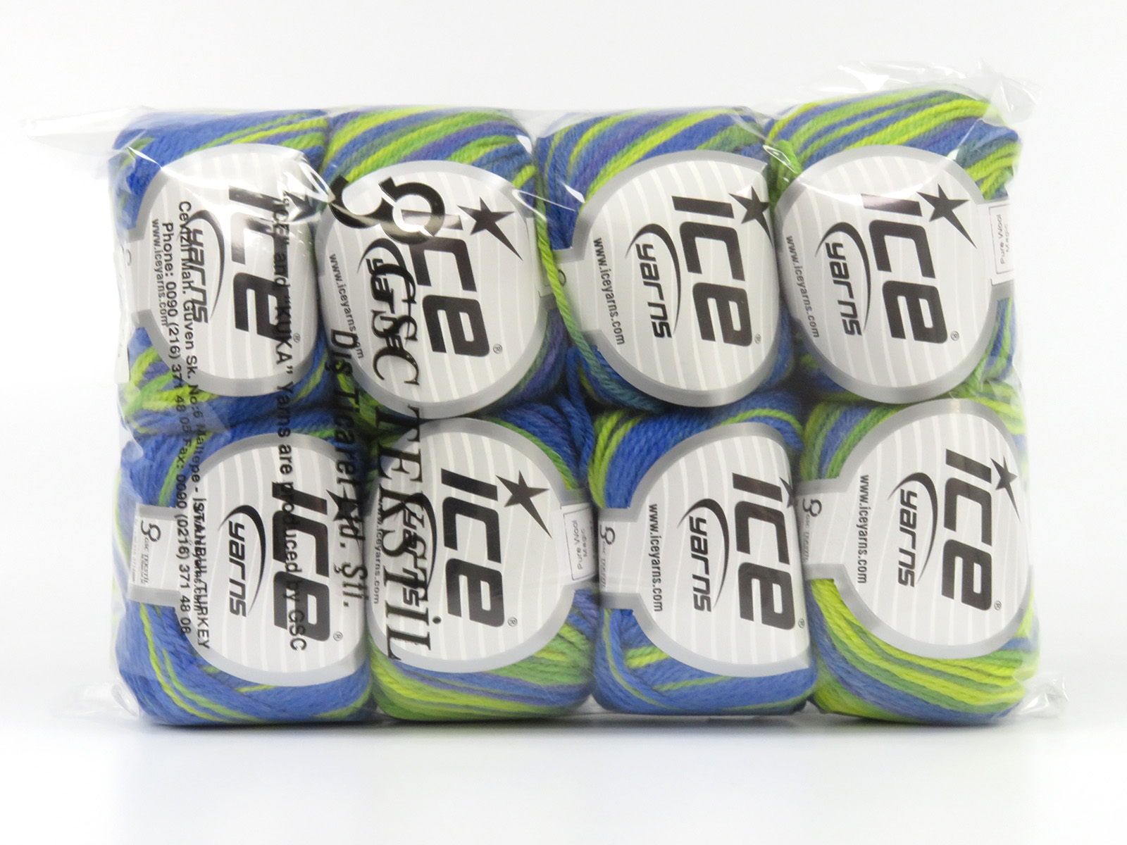 Groen Tinten|Blauw Tinten Limited Edition Luxury Yarns 8x50gr