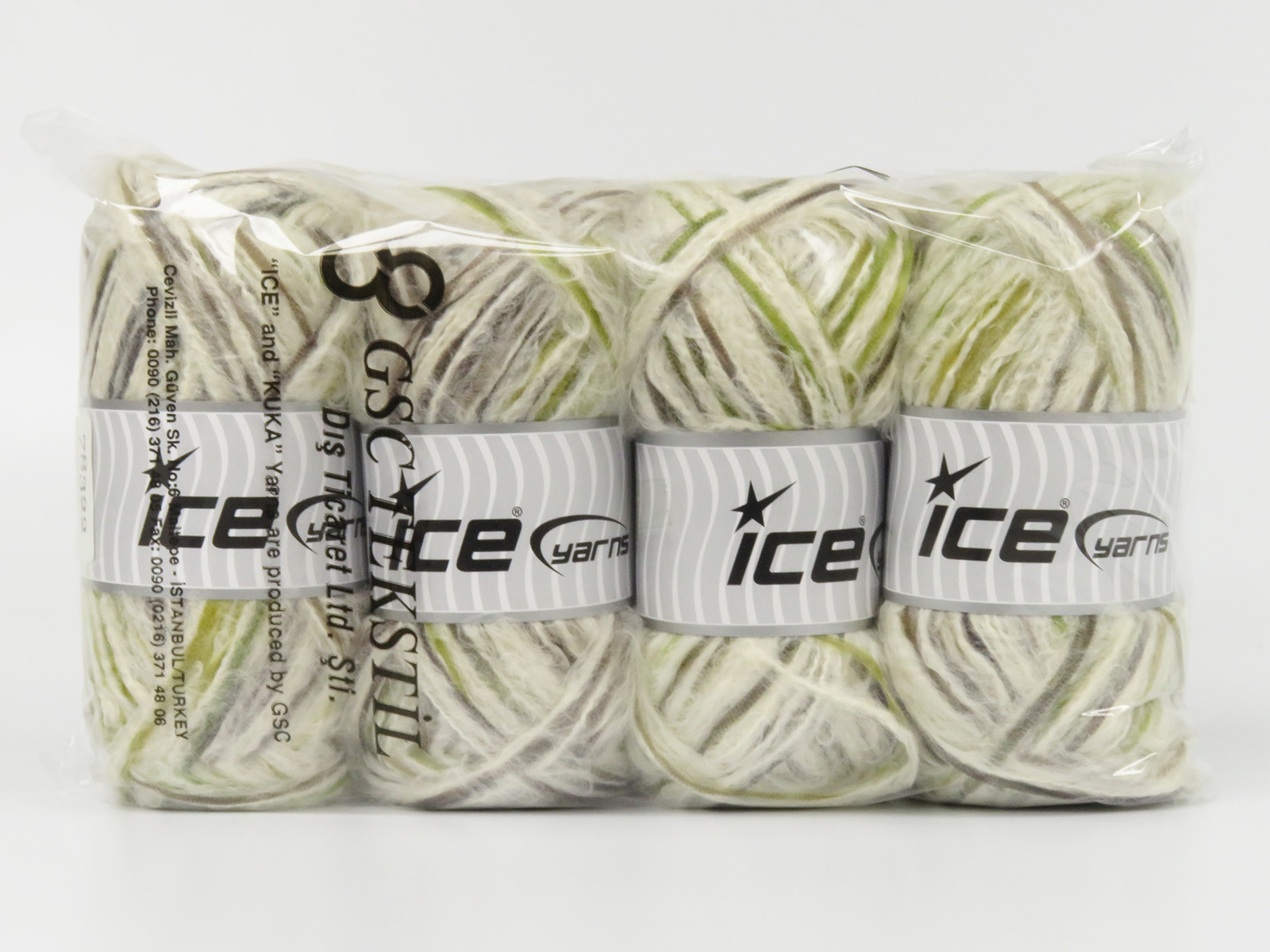Bruin|Crème|Groen Tinten Custom Blend Yarns 4x100gr