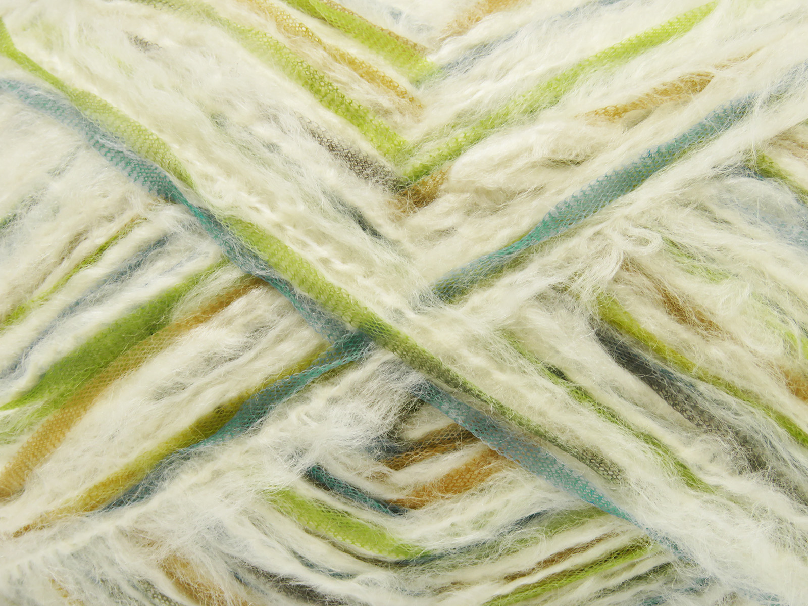 Groen|Crème|Turkoois|Grijs|Goud Custom Blend Yarns 4x100gr