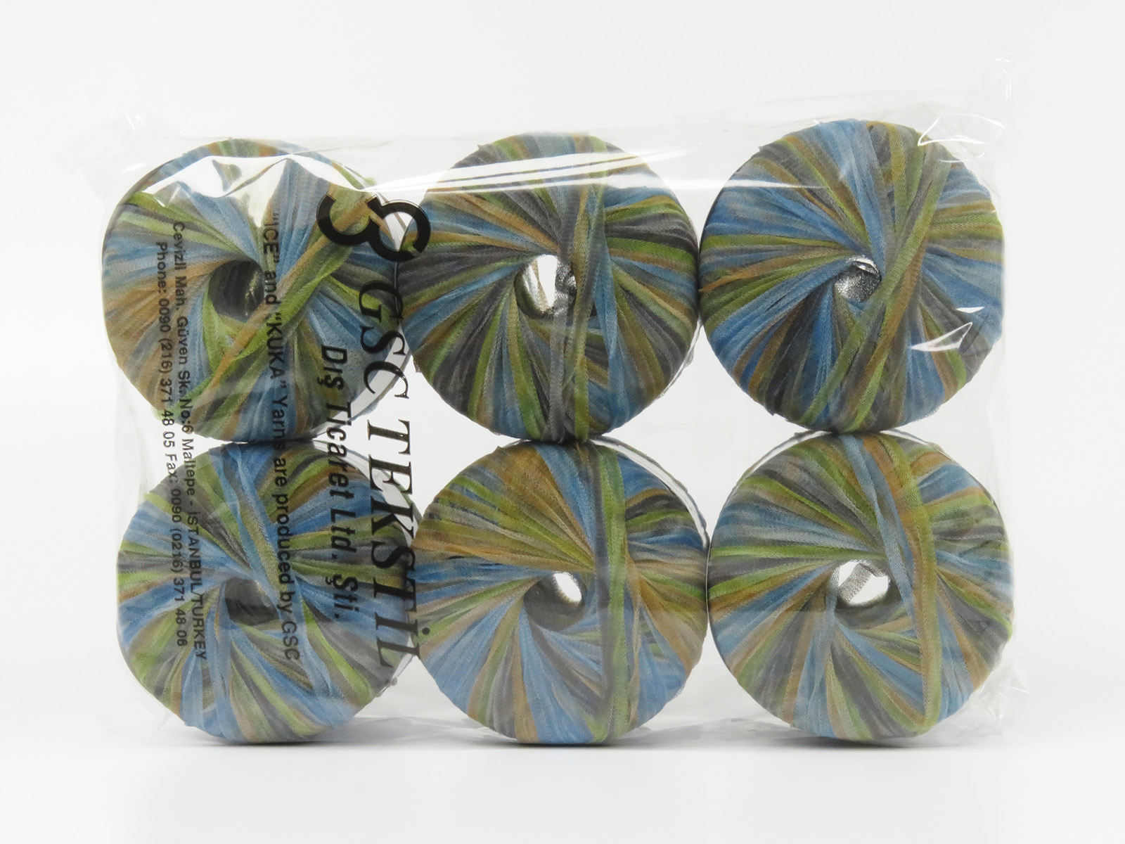 Groen|Turkoois|Goud|Licht Grijs Limited Edition Spring-Summer Yarns 6×33.3333333333333gr