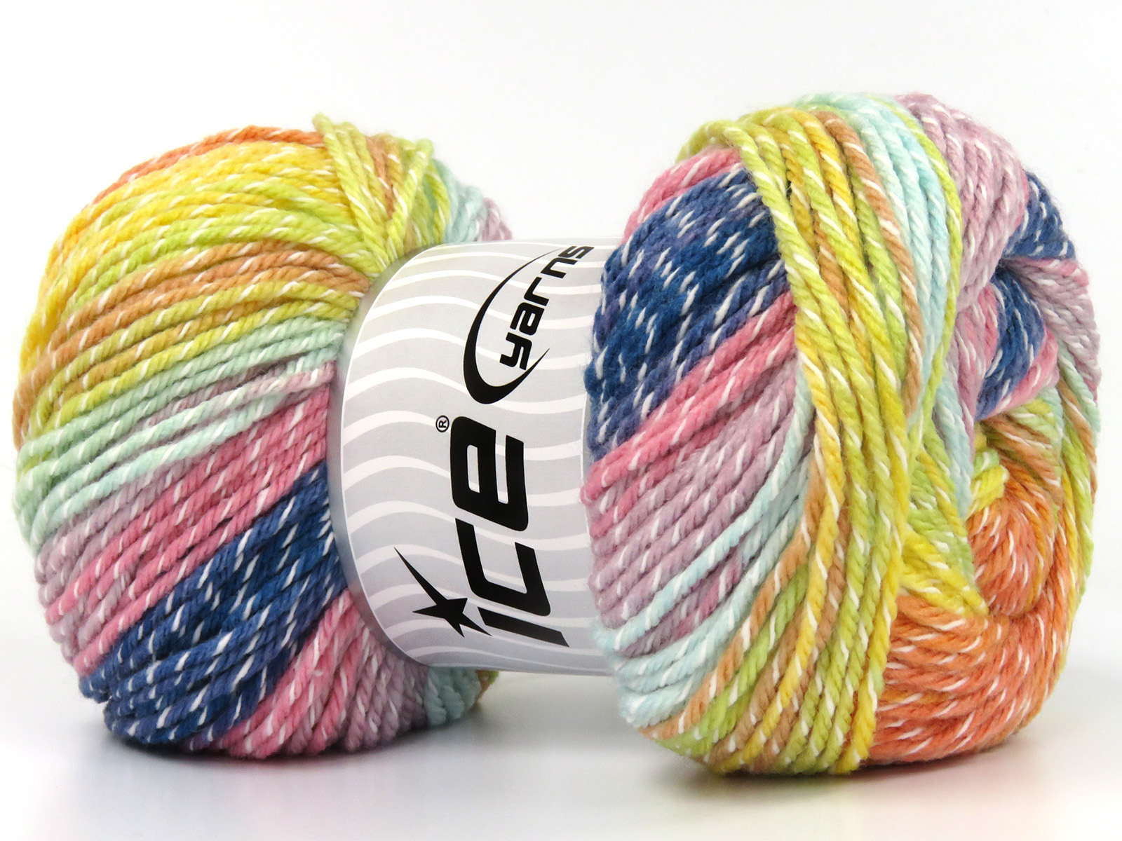 Blauw|Groen Tinten|Roze tinten|Goud Tinten Zelfstrepende Garens 4x100gr