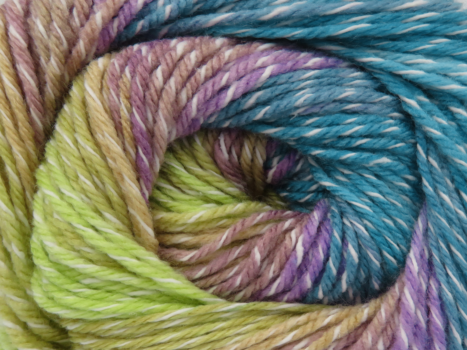 Groen|Lila|Kameel|Blauw Tinten Zelfstrepende Garens 4x100gr