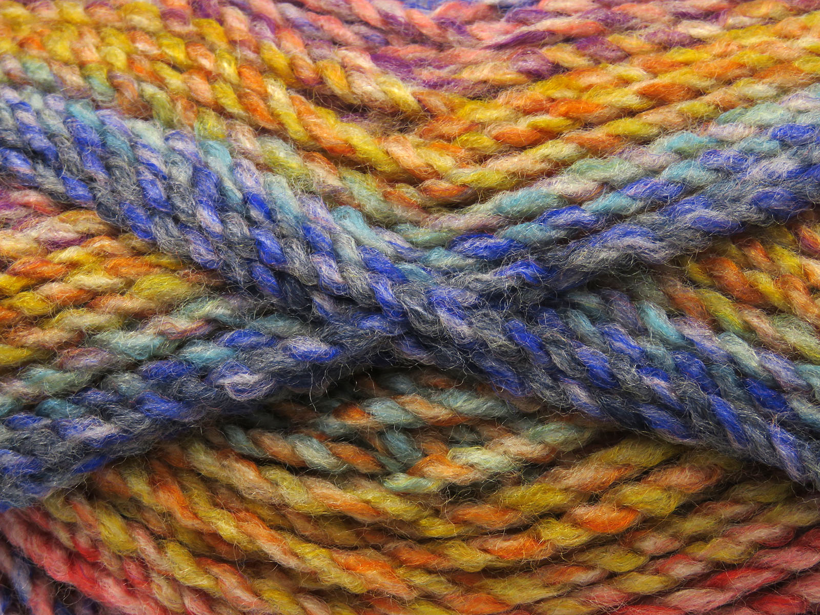 Groen|Blauw|Koper|Goud Tinten Zelfstrepende Garens 4x100gr