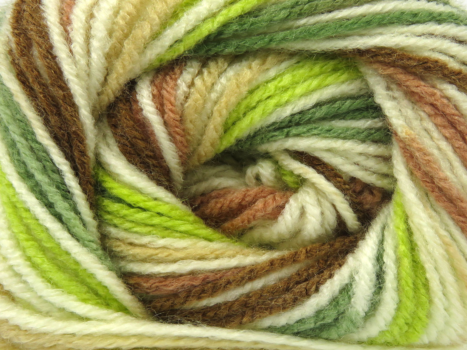 Crème|Bruin Tinten|Groen Tinten Zelfstrepende Garens 4x100gr