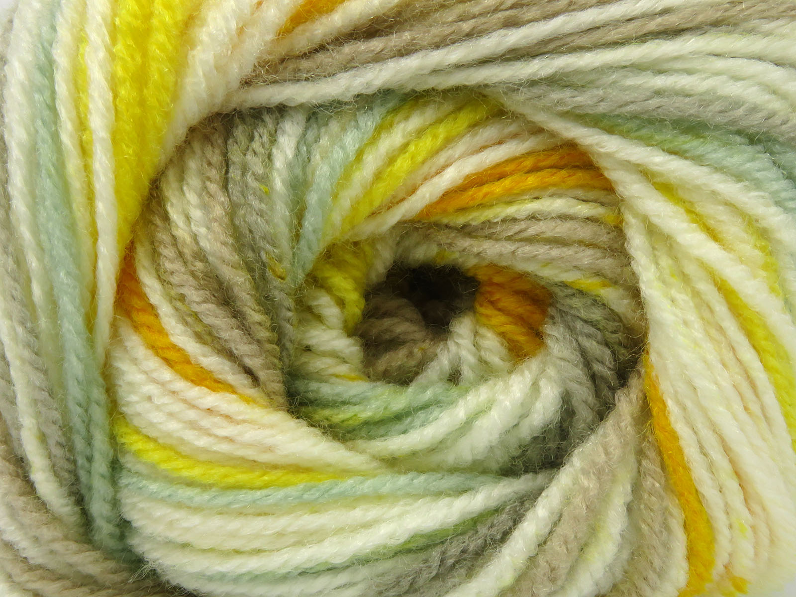 Grijs|Kameel|Mint Groen|Gele tinten Zelfstrepende Garens 4x100gr