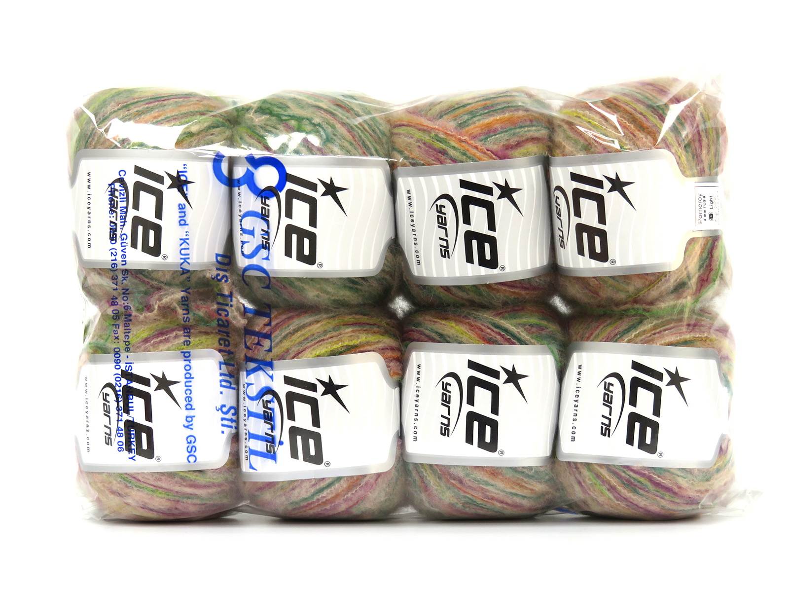 Crème|Oranje|Fuchsia|Groen Tinten Alpaca Wol – Pakket 8x50grYarns 8x50gr