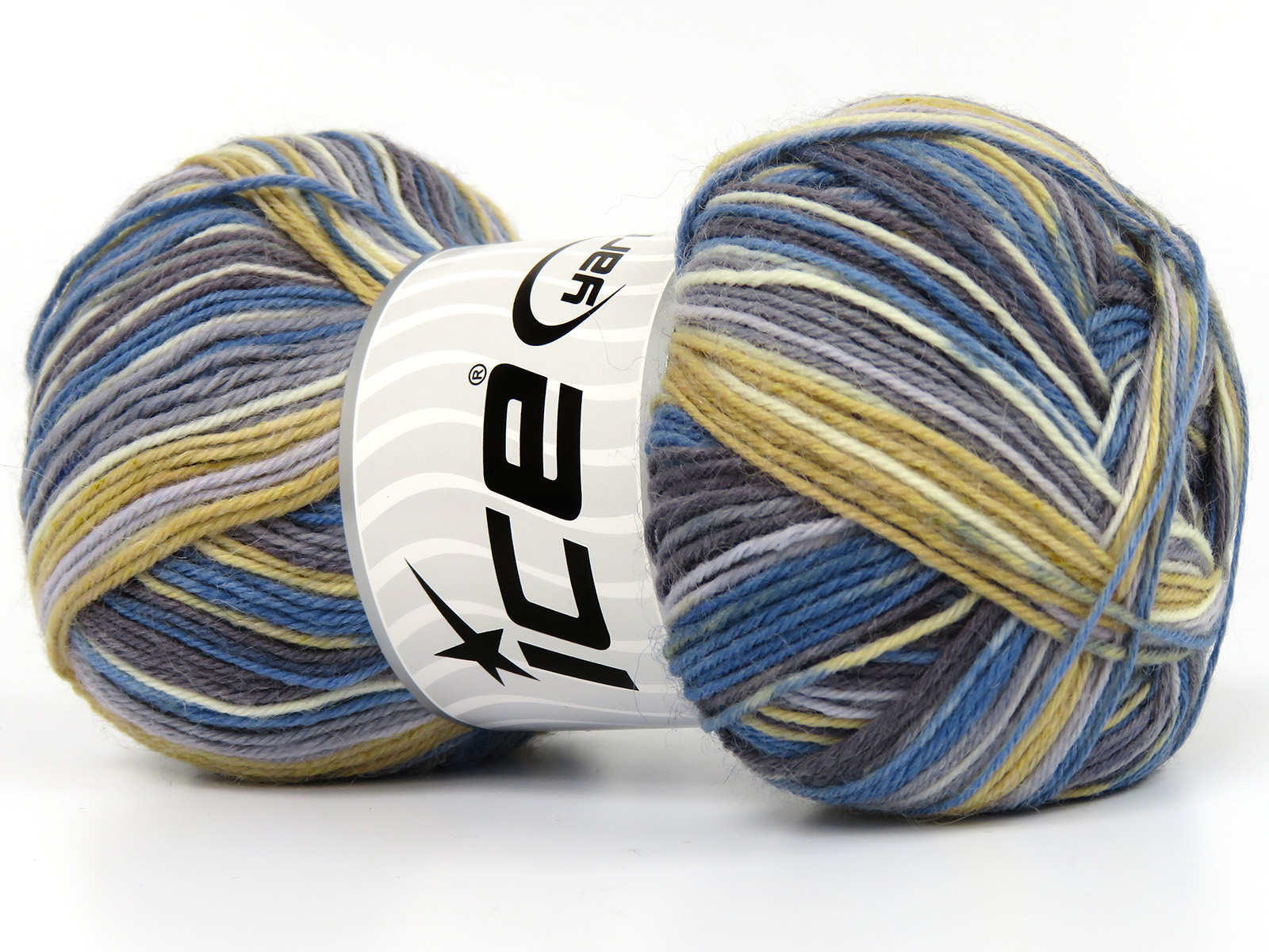 Crème|Grijs|Blauw Tinten|Beige Sokkengarens 4x100gr