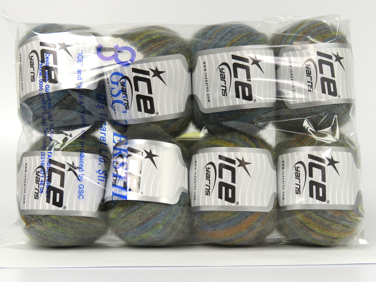 Groen|Turkoois|Grijs|Goud Limited Edition Luxury Yarns 8x50gr
