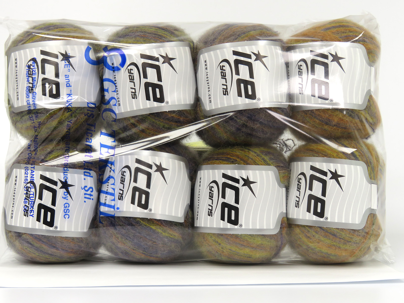 Paars|Oranje|Groen Tinten Limited Edition Luxury Yarns 8x50gr