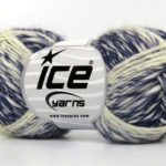 Wit|Marineblauw Limited Edition Luxury Yarns 8x50gr