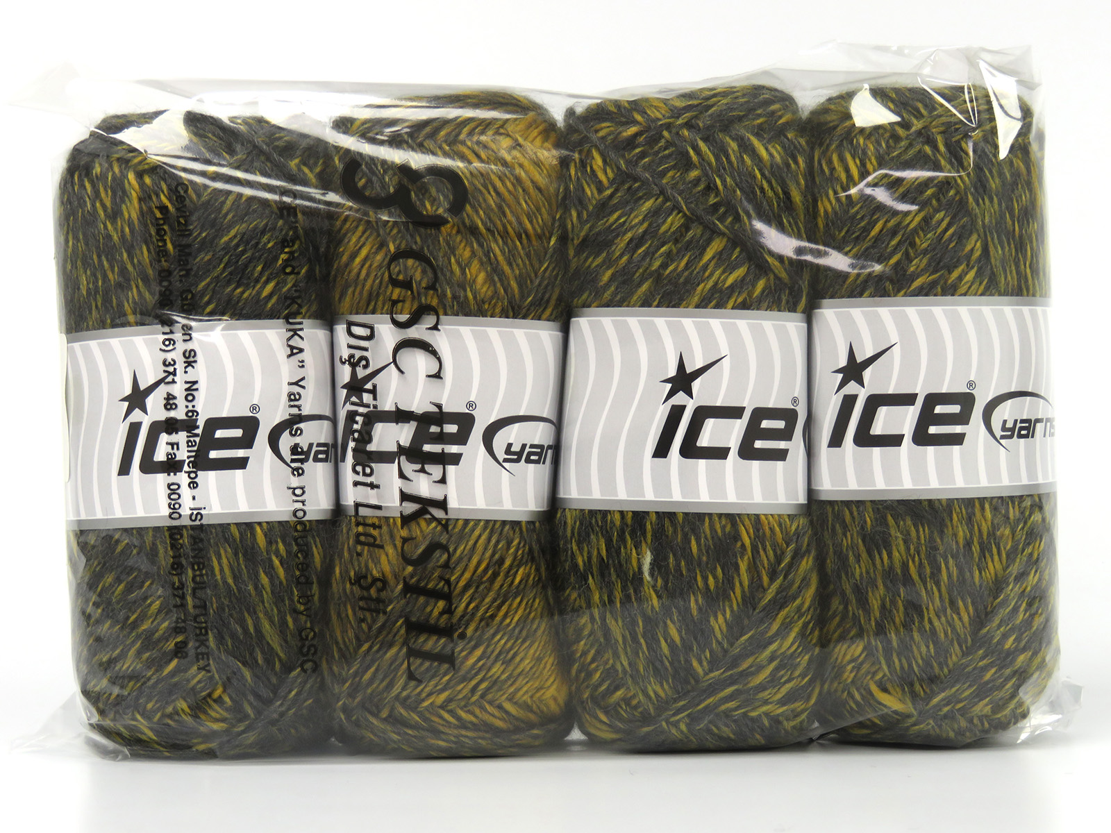 Goud|Donkergrijs Limited Edition Luxury Yarns 4x100gr