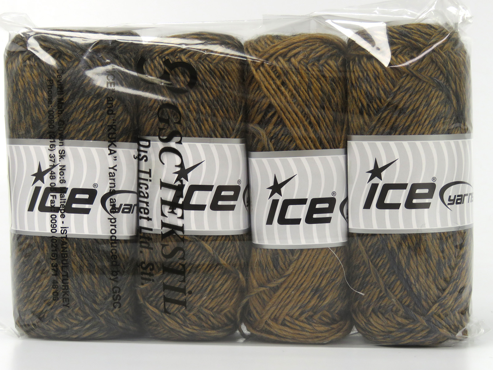 Kameel|Donkergrijs Limited Edition Luxury Yarns 4x100gr