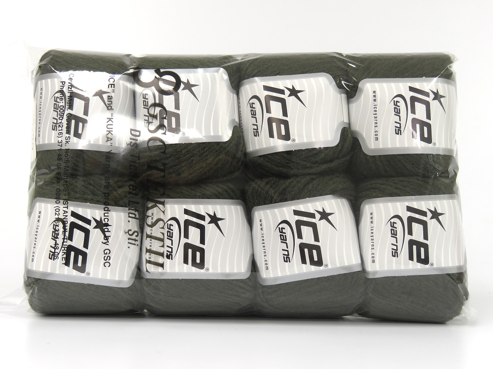 Donker Khaki Baby Garens 8x50gr