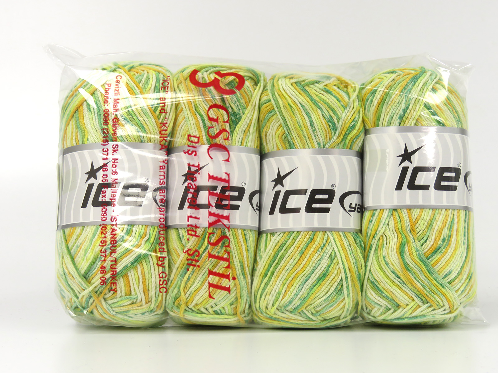 Groen Tinten|Gele tinten Lente Zomer Garens 4x100gr