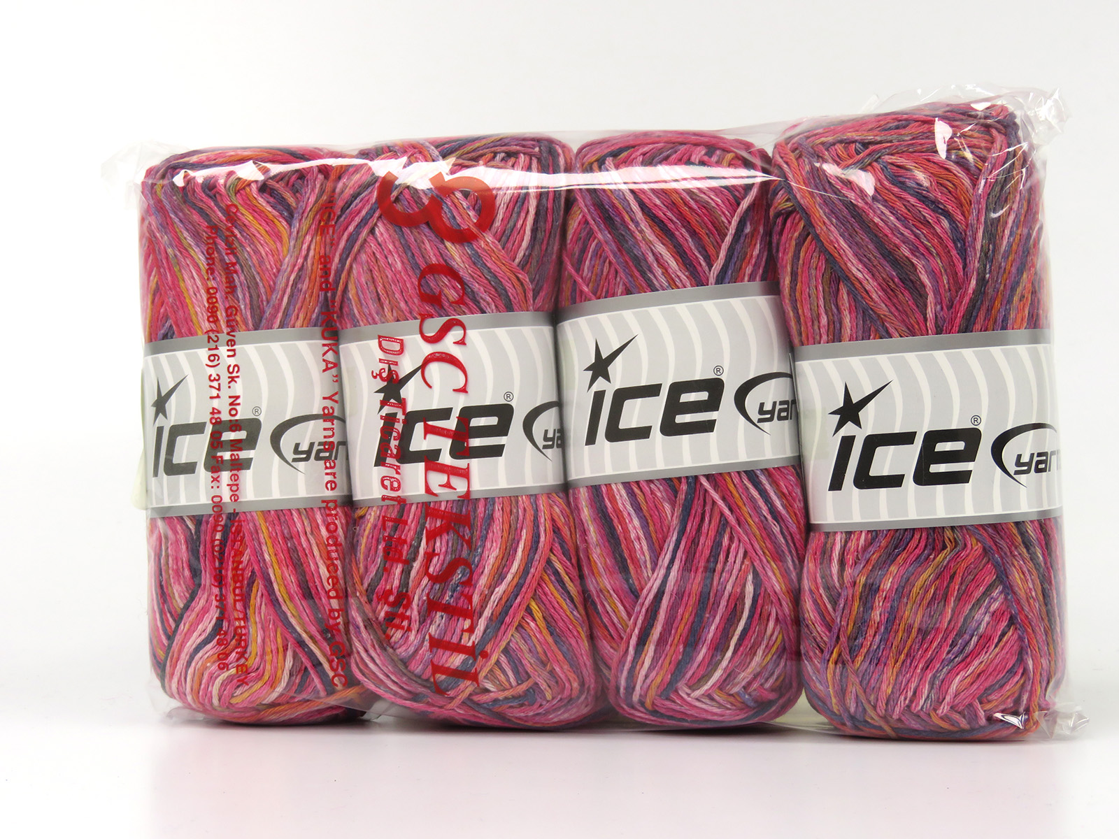 Paars|Rood|Bordeaux|Fuchsia Lente Zomer Garens 4x100gr