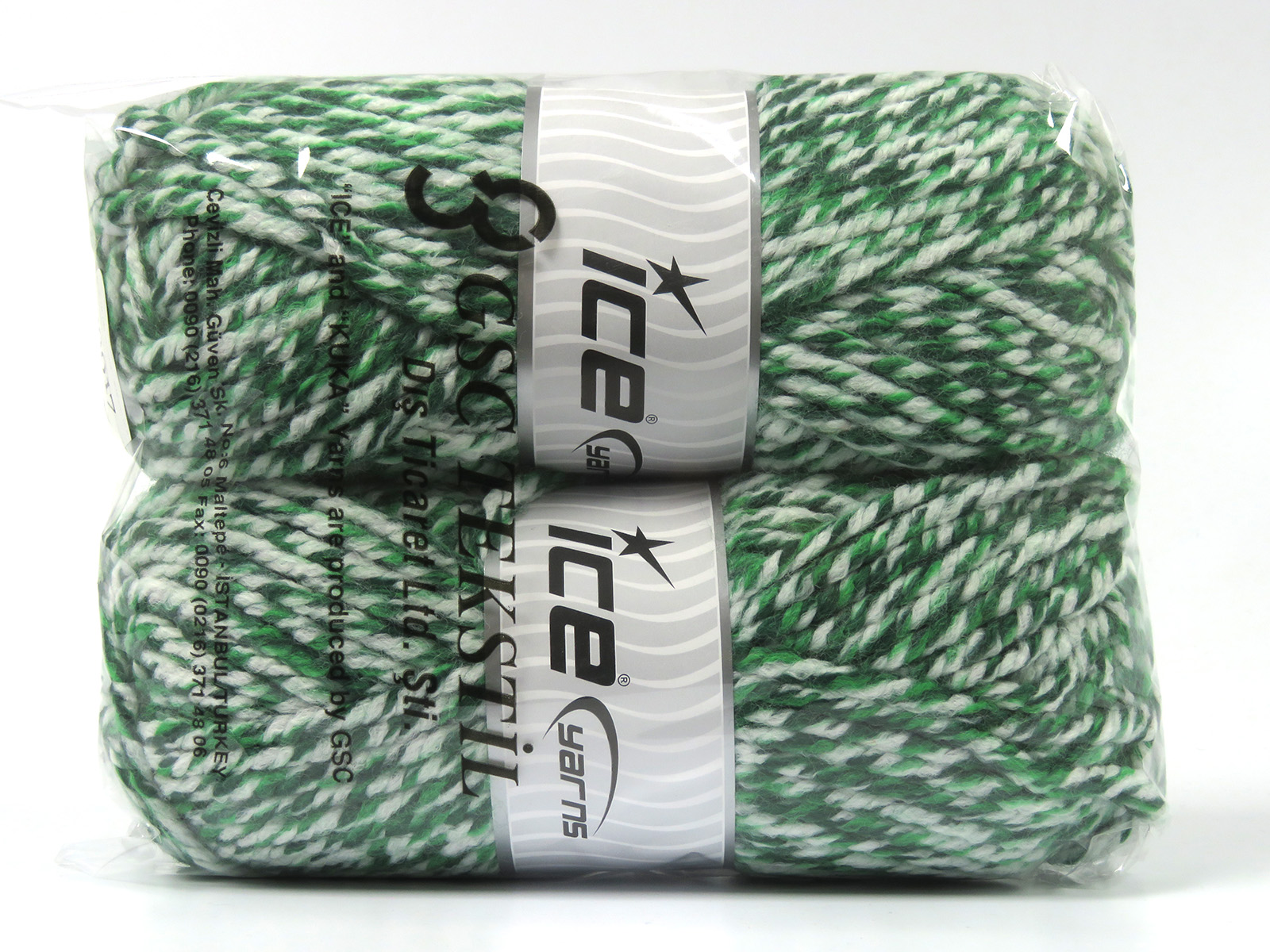 Wit|Groen Tinten Outlet Yarns 2x155gr