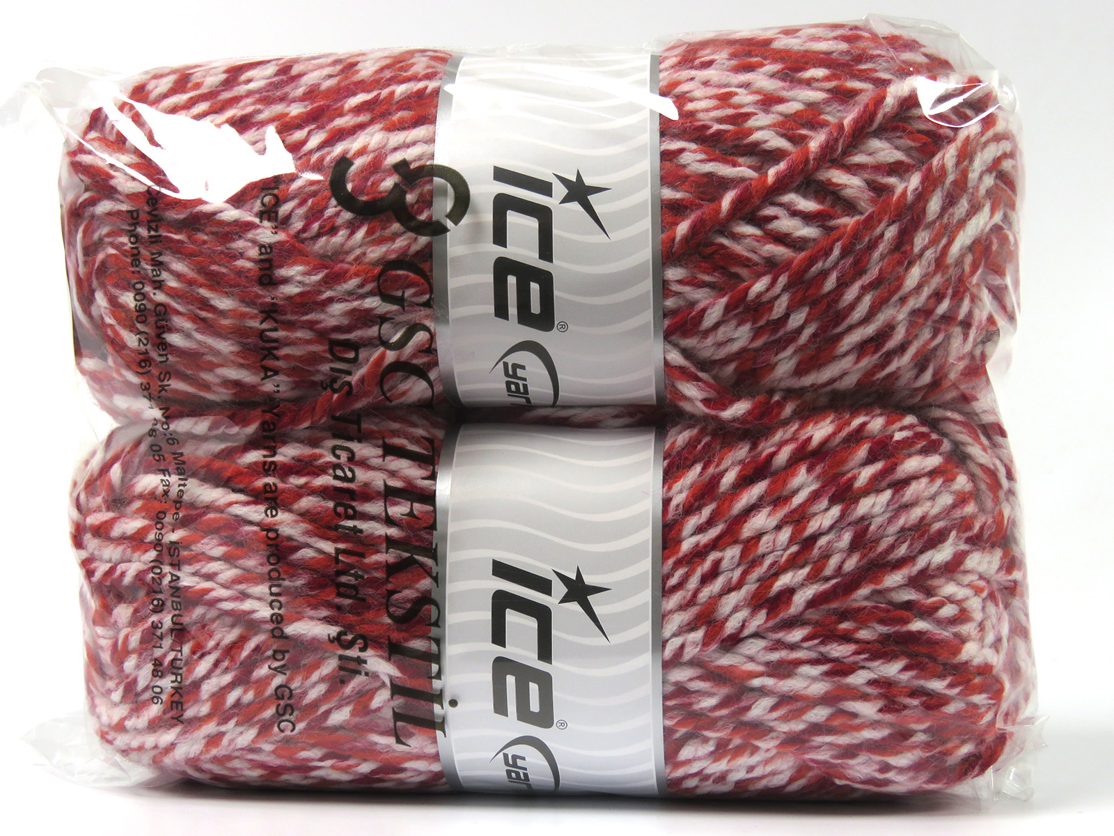 Wit|Rood|Oranje Outlet Yarns 2x155gr