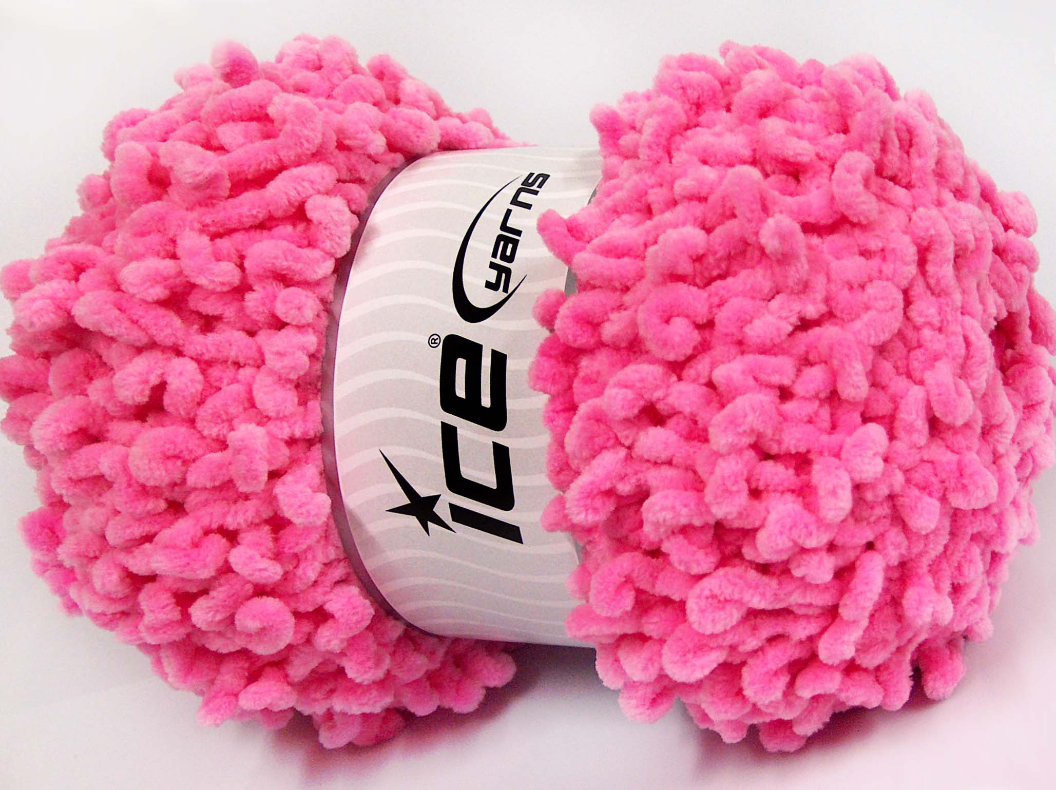 Roze Chenille Garen Goedkoop 4 x100gr Microfiber naalddikte 9mm
