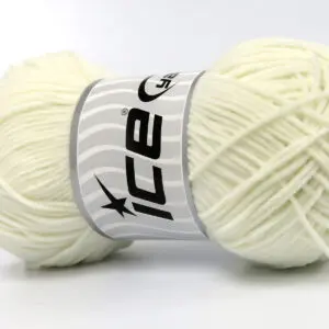 Licht Crème Chenille Yarns 6x50gr Pendikte 4mm